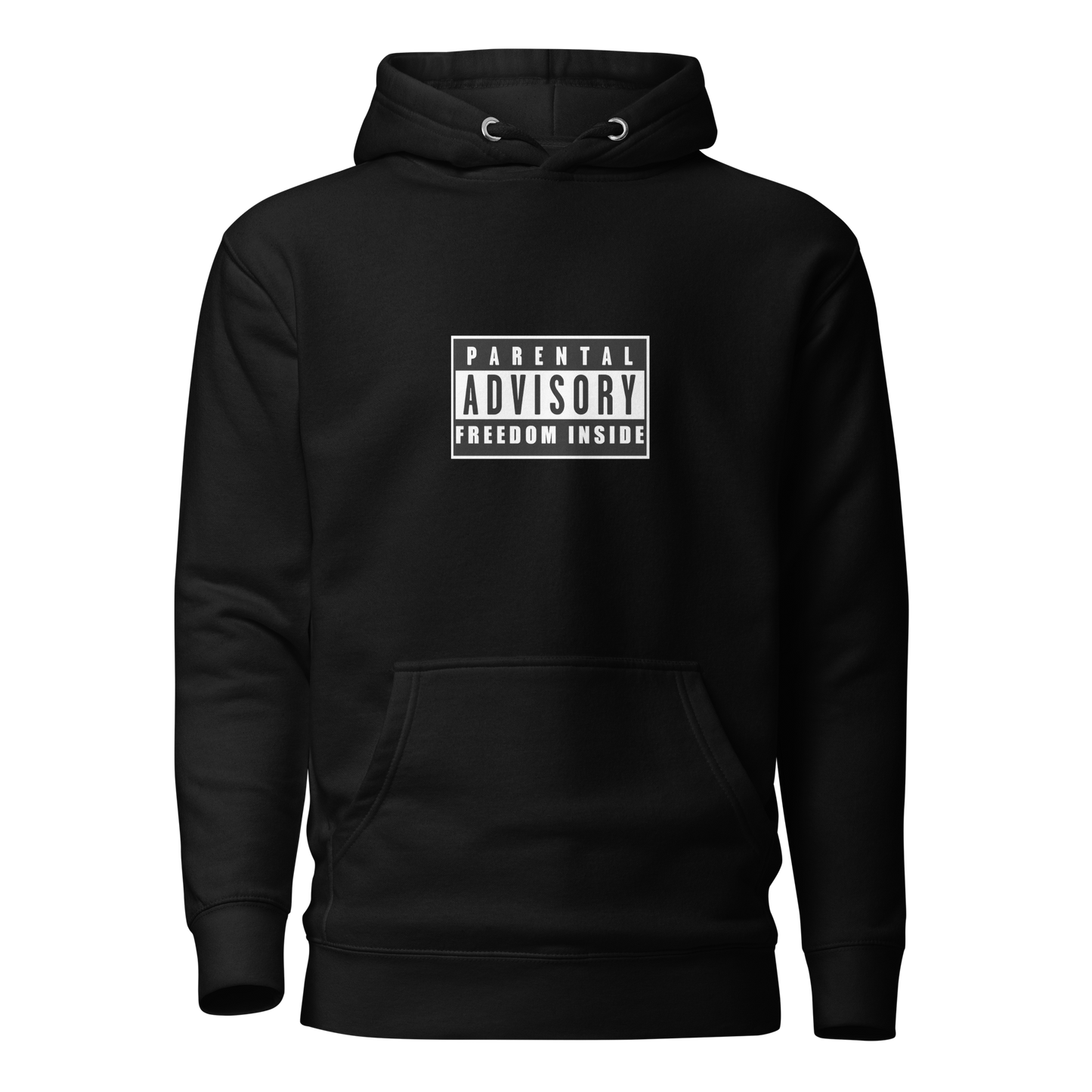 "Parental Advisory Freedom Inside" and "Original Album Art" Back Premium Hoodie (Unisex)