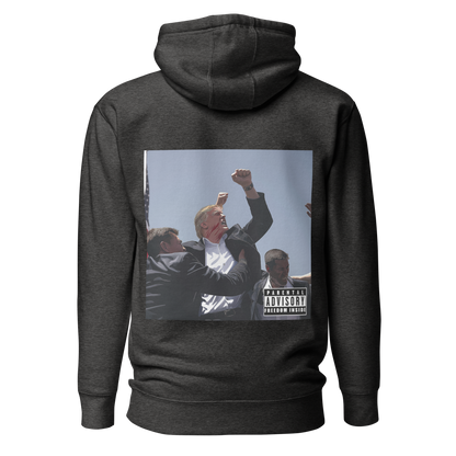 "Parental Advisory Freedom Inside" and "Original Album Art" Back Premium Hoodie (Unisex)