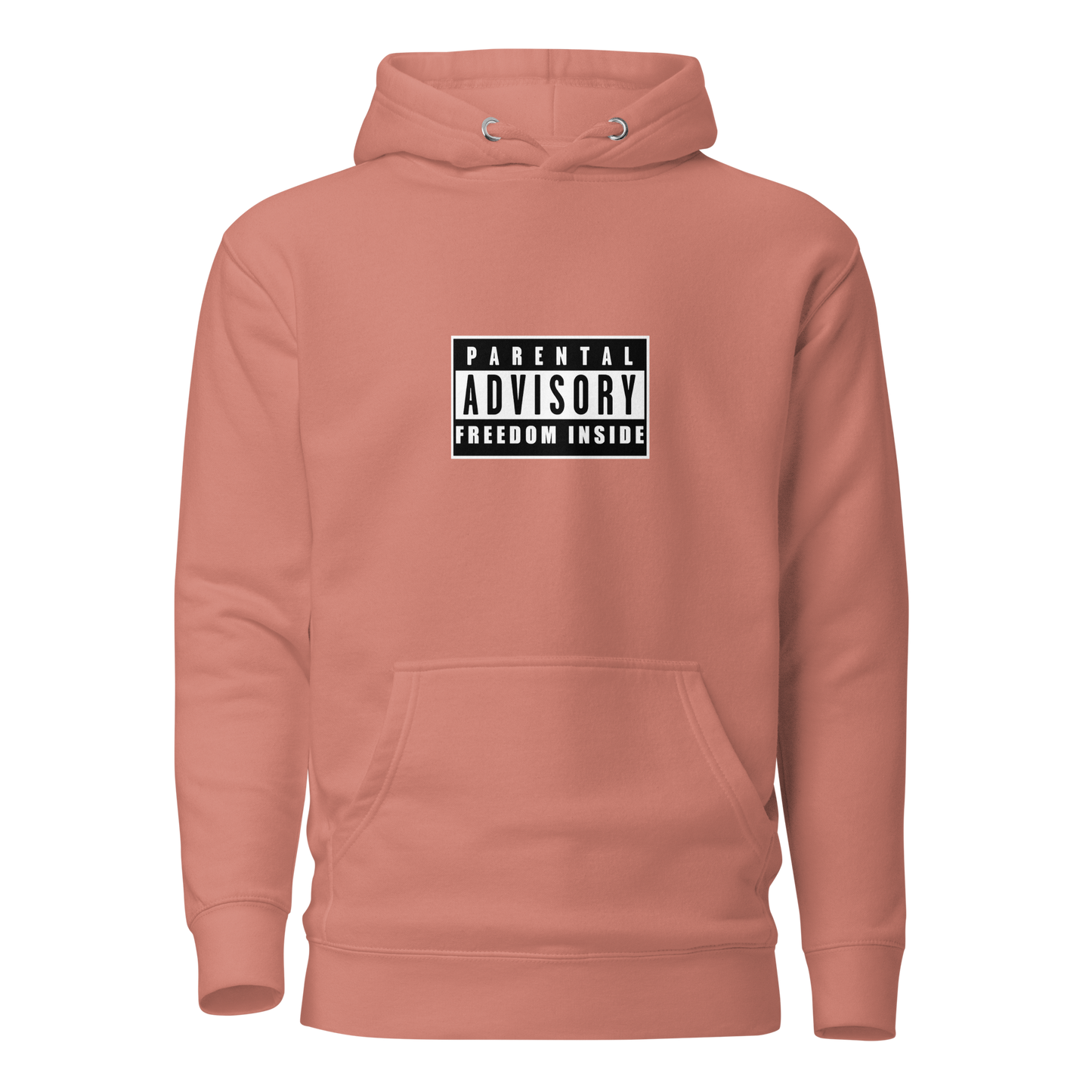 "Parental Advisory Freedom Inside" and "Original Album Art" Back Premium Hoodie (Unisex)