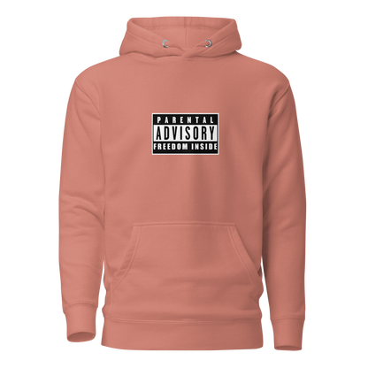 "Parental Advisory Freedom Inside" and "Original Album Art" Back Premium Hoodie (Unisex)