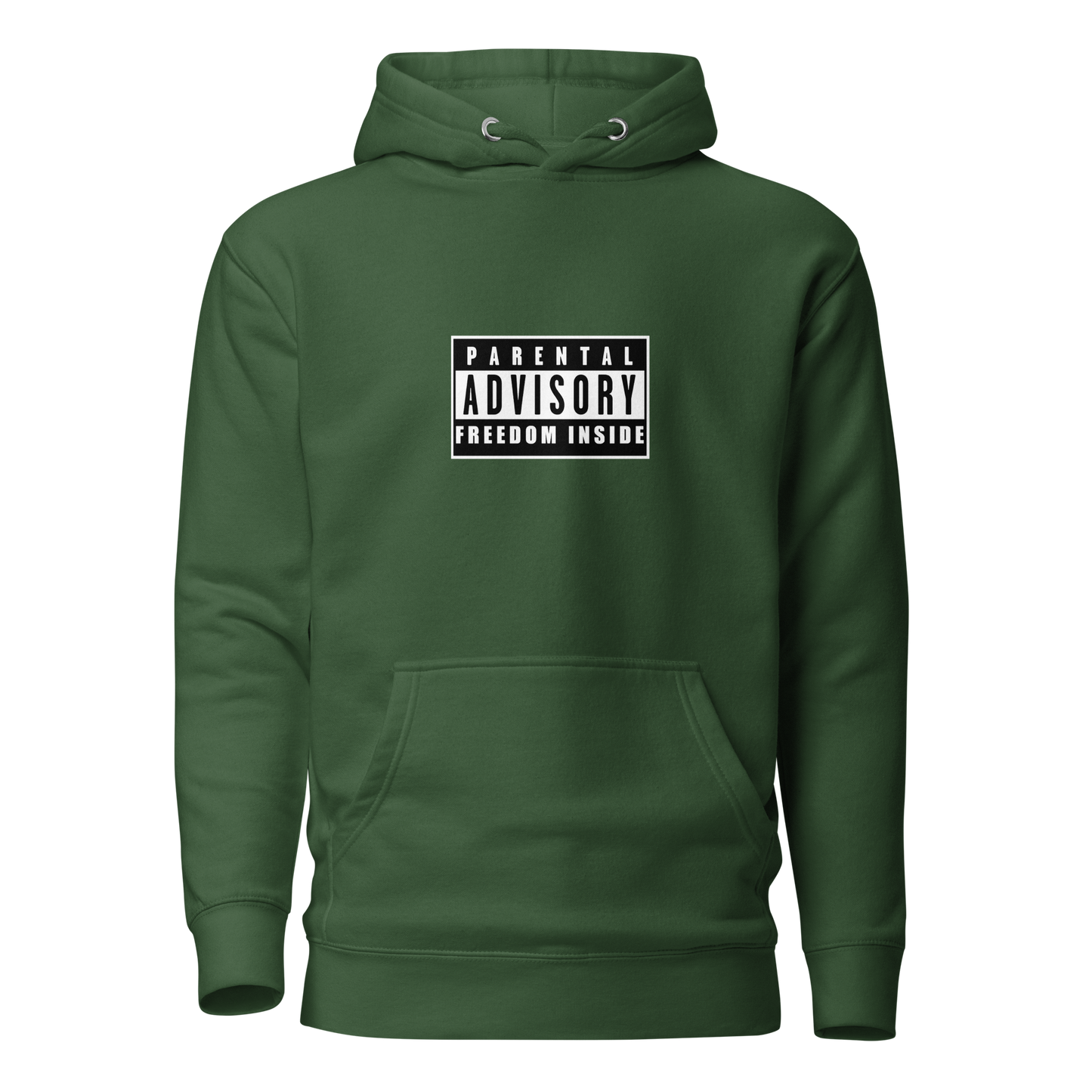 "Parental Advisory Freedom Inside" and "Original Album Art" Back Premium Hoodie (Unisex)