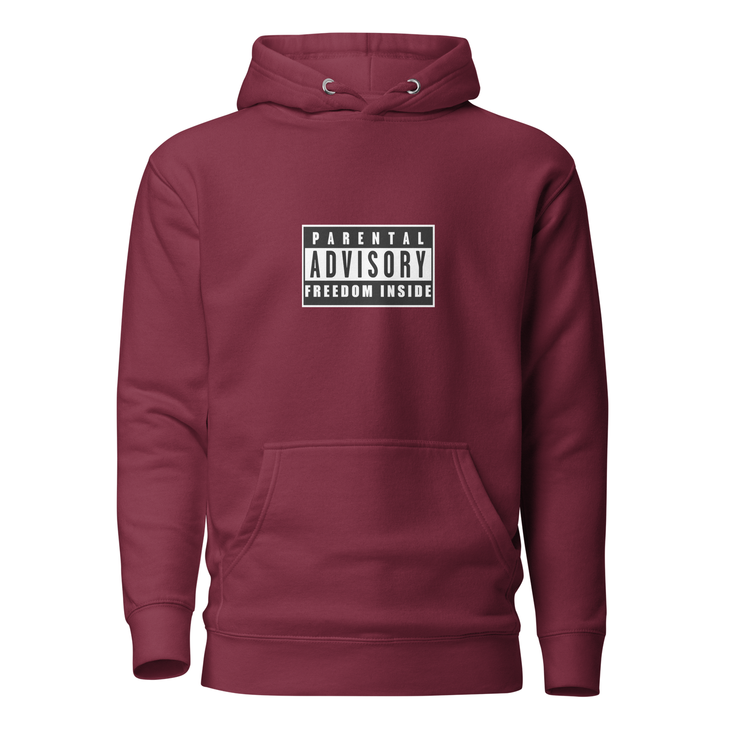 "Parental Advisory Freedom Inside" and "Original Album Art" Back Premium Hoodie (Unisex)