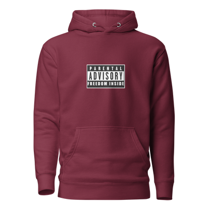 "Parental Advisory Freedom Inside" and "Original Album Art" Back Premium Hoodie (Unisex)