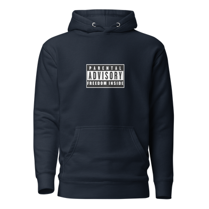 "Parental Advisory Freedom Inside" and "Original Album Art" Back Premium Hoodie (Unisex)