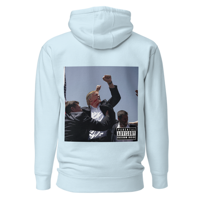 "Parental Advisory Freedom Inside" and "Original Album Art" Back Premium Hoodie (Unisex)