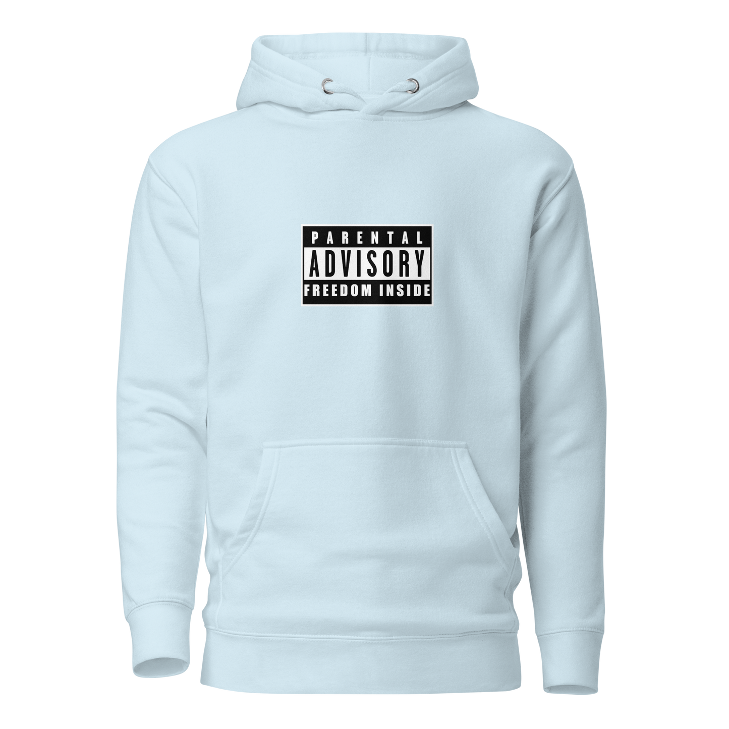 "Parental Advisory Freedom Inside" and "Original Album Art" Back Premium Hoodie (Unisex)