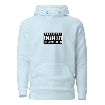 "Parental Advisory Freedom Inside" and "Original Album Art" Back Premium Hoodie (Unisex)