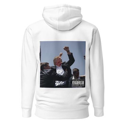 "Parental Advisory Freedom Inside" and "Original Album Art" Back Premium Hoodie (Unisex)