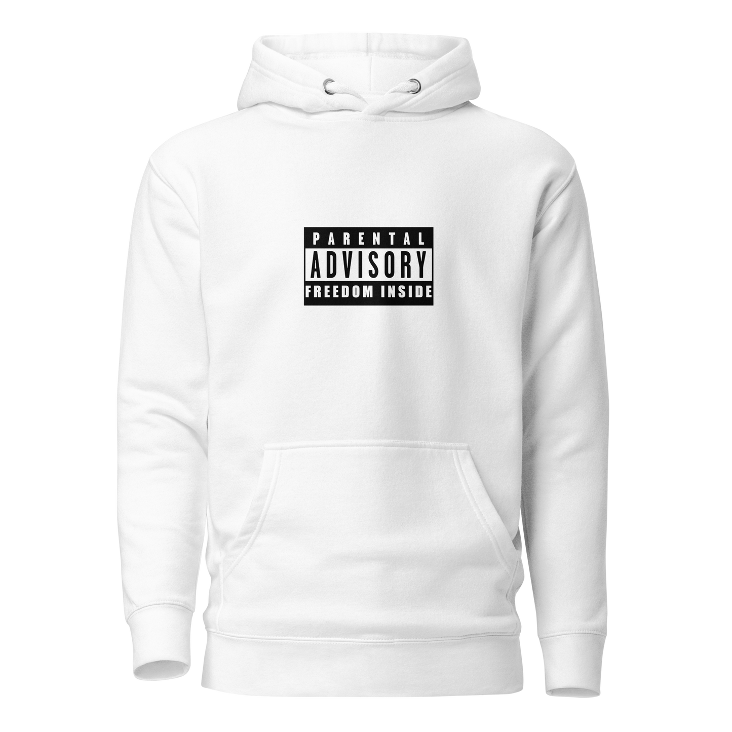 "Parental Advisory Freedom Inside" and "Original Album Art" Back Premium Hoodie (Unisex)