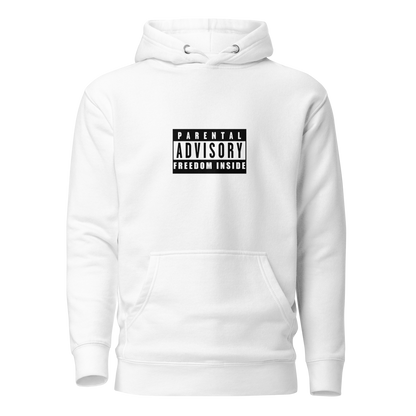 "Parental Advisory Freedom Inside" and "Original Album Art" Back Premium Hoodie (Unisex)