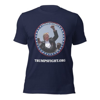 "TrumpsFight Coin" Font and Back Premium T-Shirt (unisex)