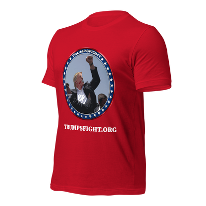 "TrumpsFight Coin" Font and Back Premium T-Shirt (unisex)